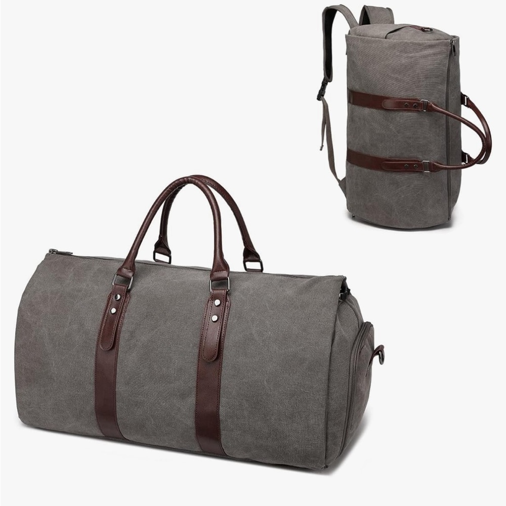 🆕 Convertible carry on Garment Bag - 2 in 1 Hanging Suitcase, unisex, gray